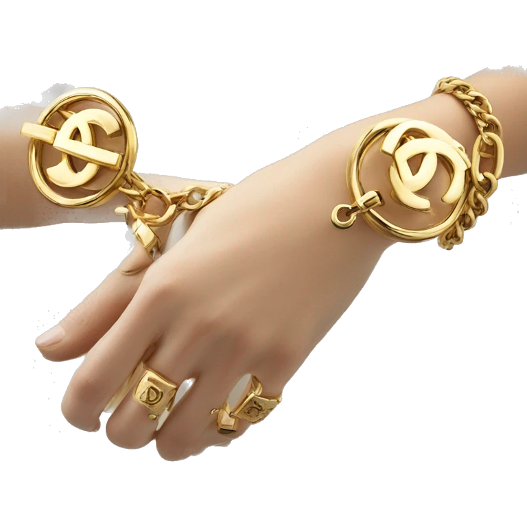 Chanel bracelet gold emoji