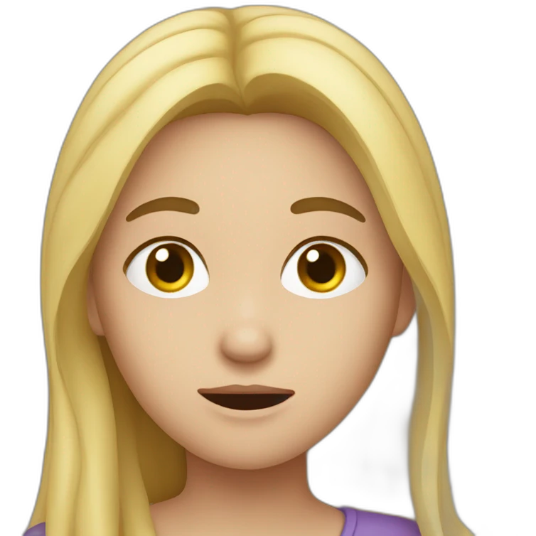 Fille qui pleure emoji