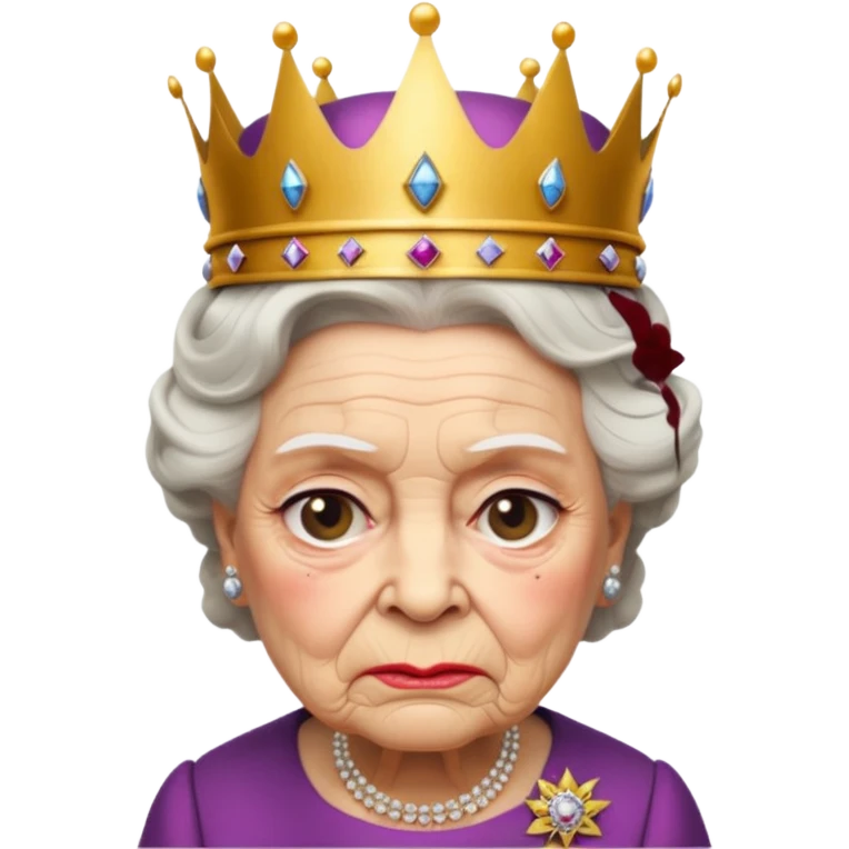La reine Élisabeth 2 en moche et aigri très laide emoji
