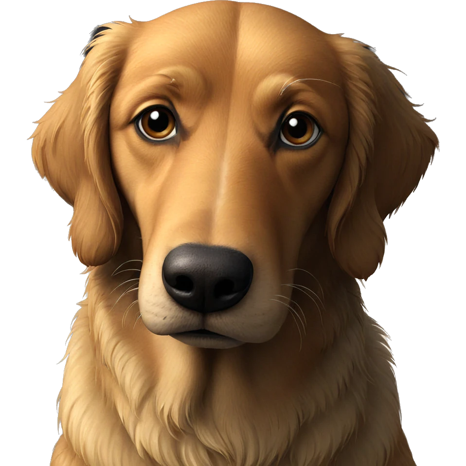 realistic indoor dog portrait emoji