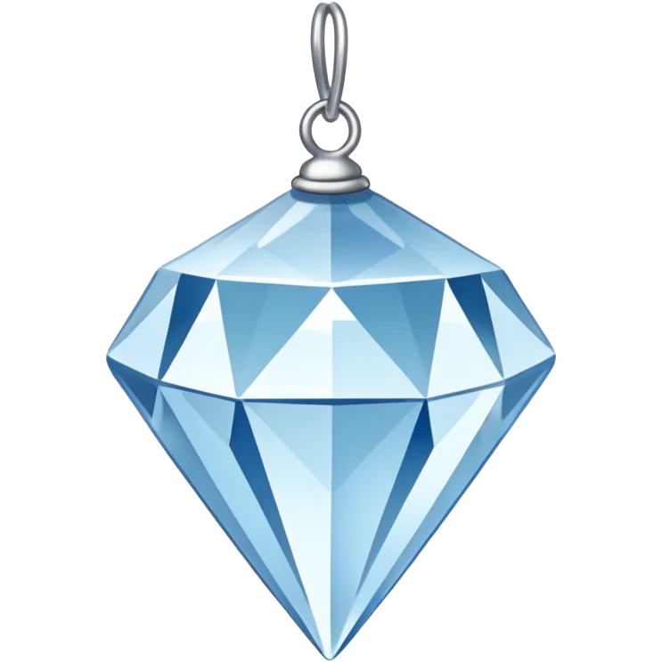 Hanging crystal diamond shape emoji