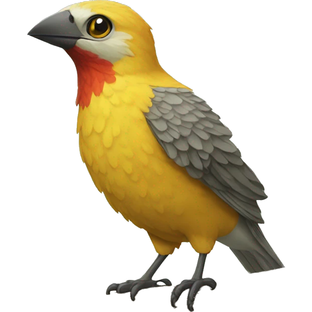 Pájaro con cabeza de gato emoji