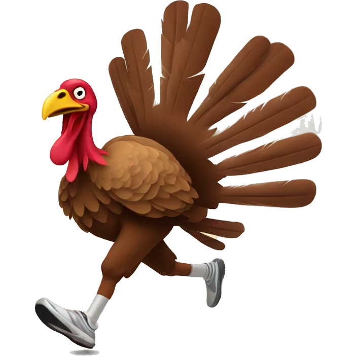 Jogging turkey emoji