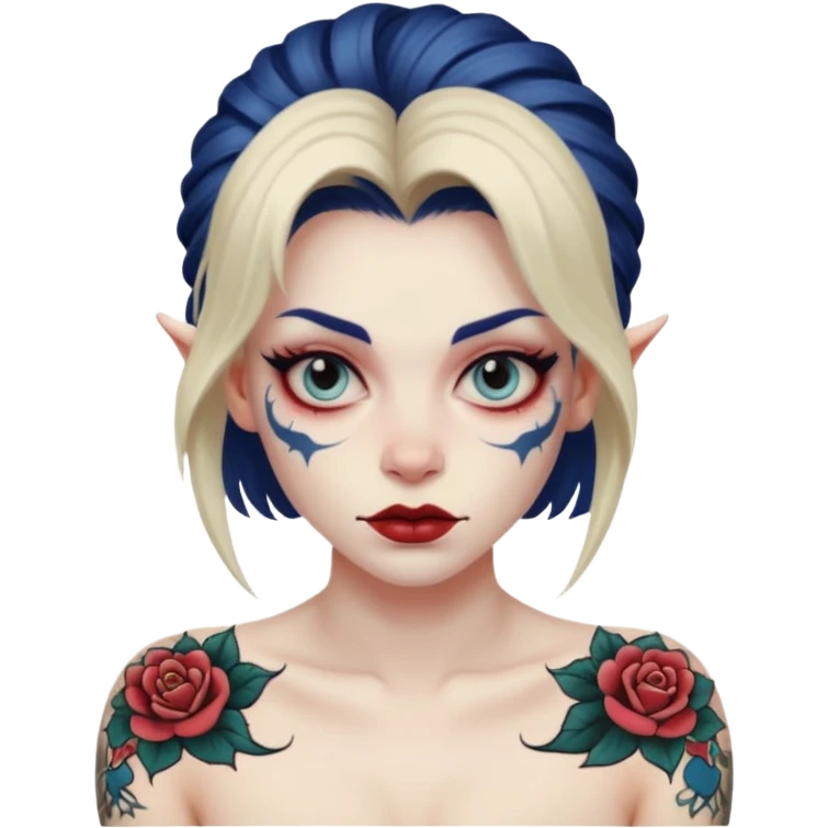 monster woman with tattoos emoji