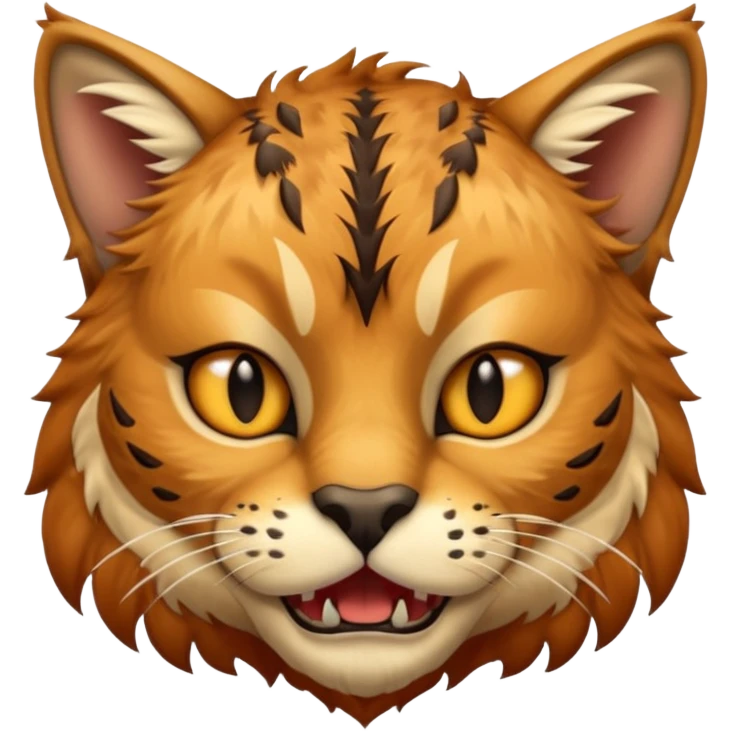 prehistoric cat wearing animal skin emoji