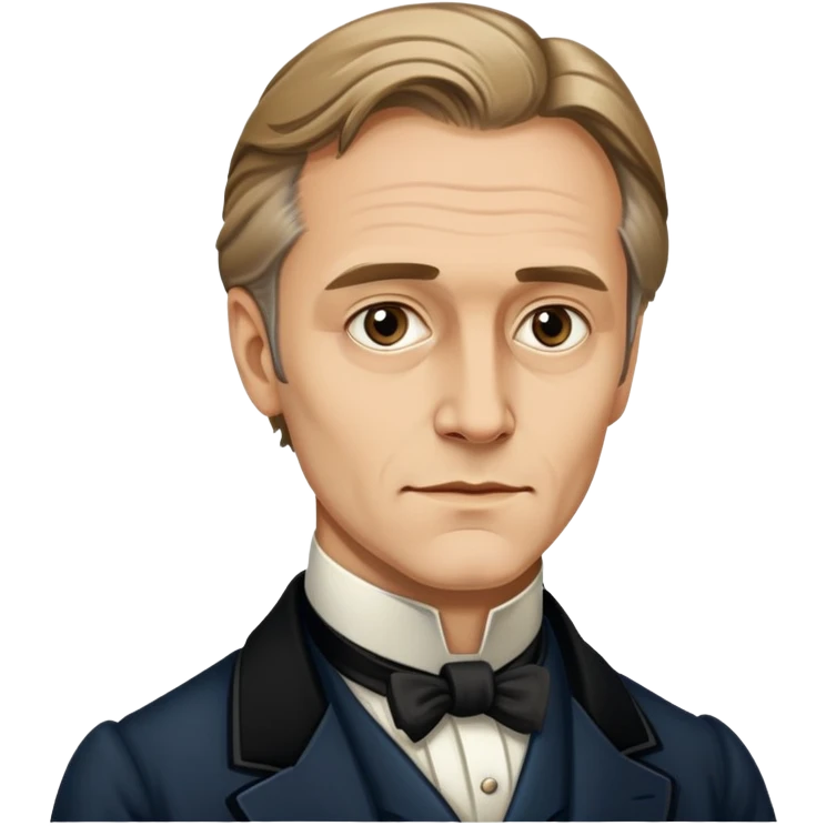Hans Landa from Inglorious Basterds in Victorian age art style emoji