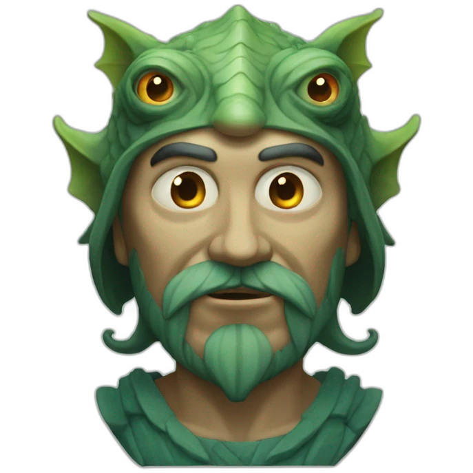 God Dagon, a man with a fish head and a human body emoji