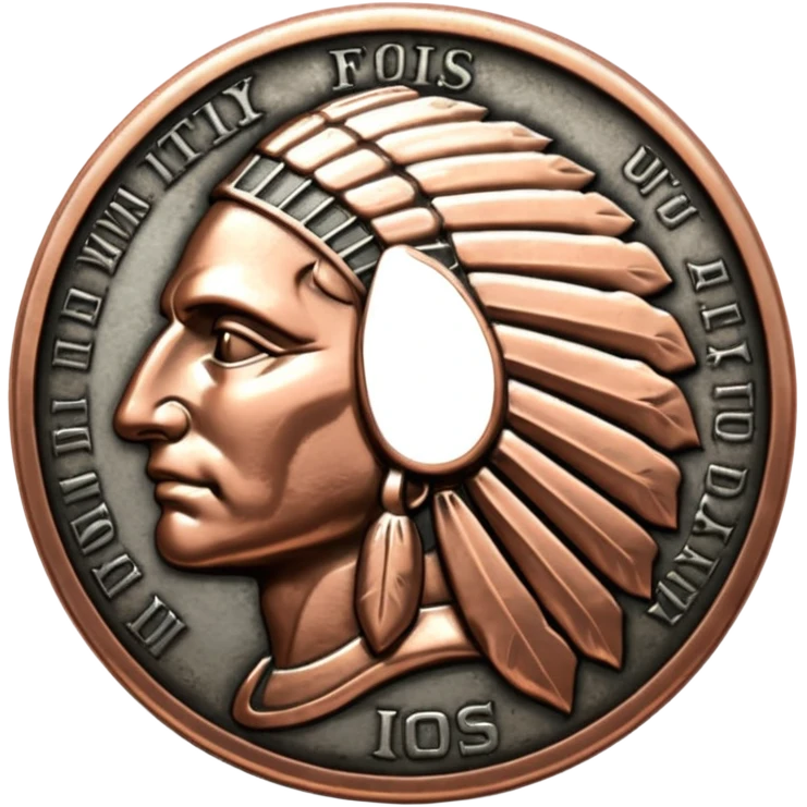 Detailed hobo Indian nickel emoji