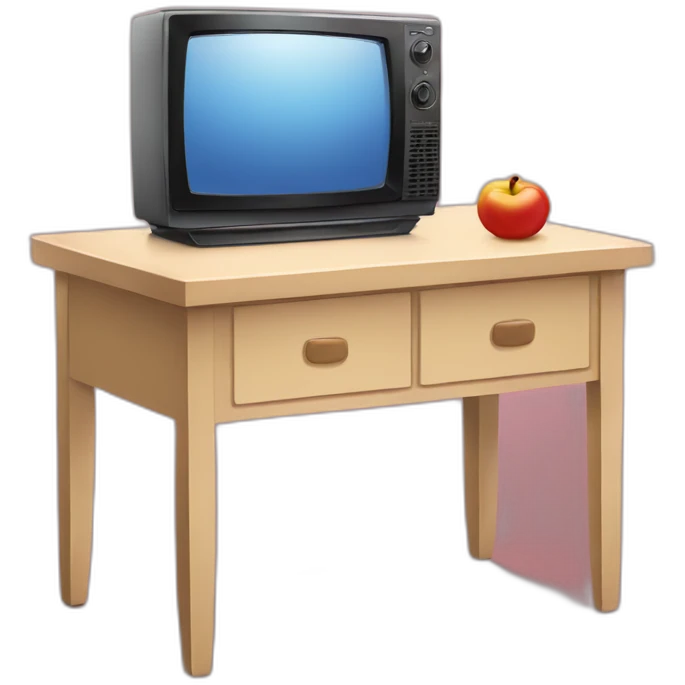 Setting table TV emoji