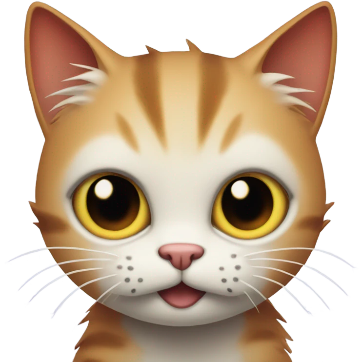 Tiny cute cat monster emoji