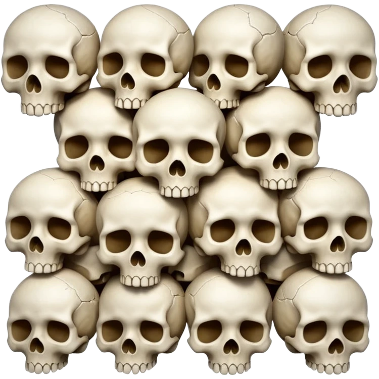 Endless Skulls, filling the whole screen, in the style of gritty realism emoji