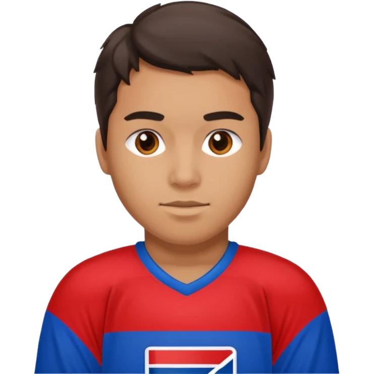 Hockey player in red and blue emoji