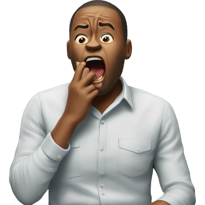 yawning boring emoji