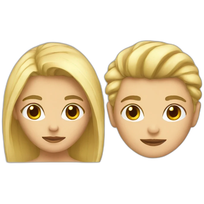 Blonde plus brun emoji