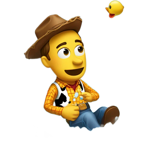Woody taking a bath emoji