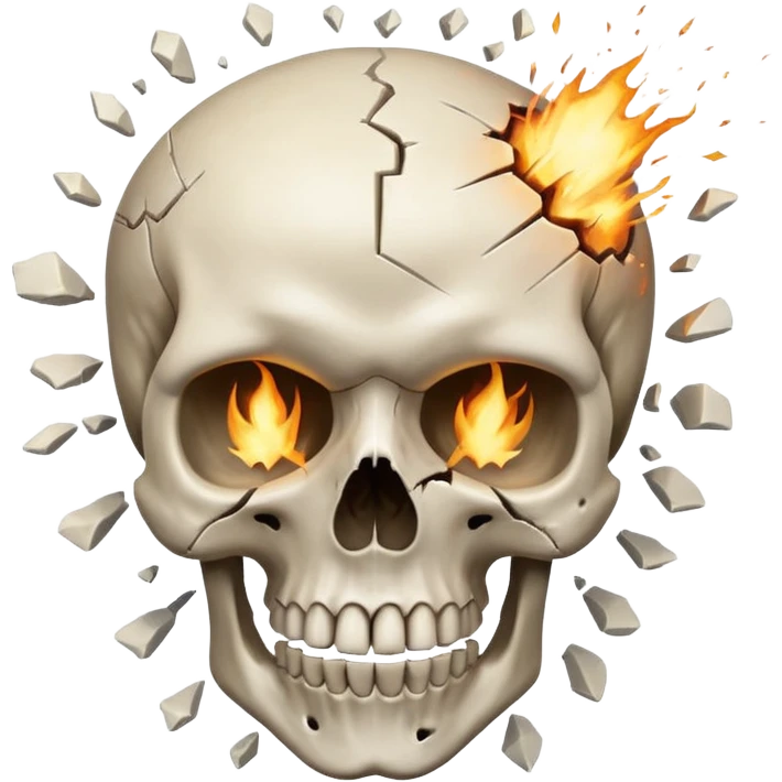A skull His head explodes emoji