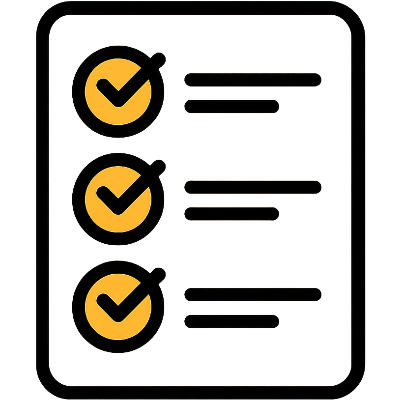 colored checklist icon with beige background, quick task aesthetic emoji