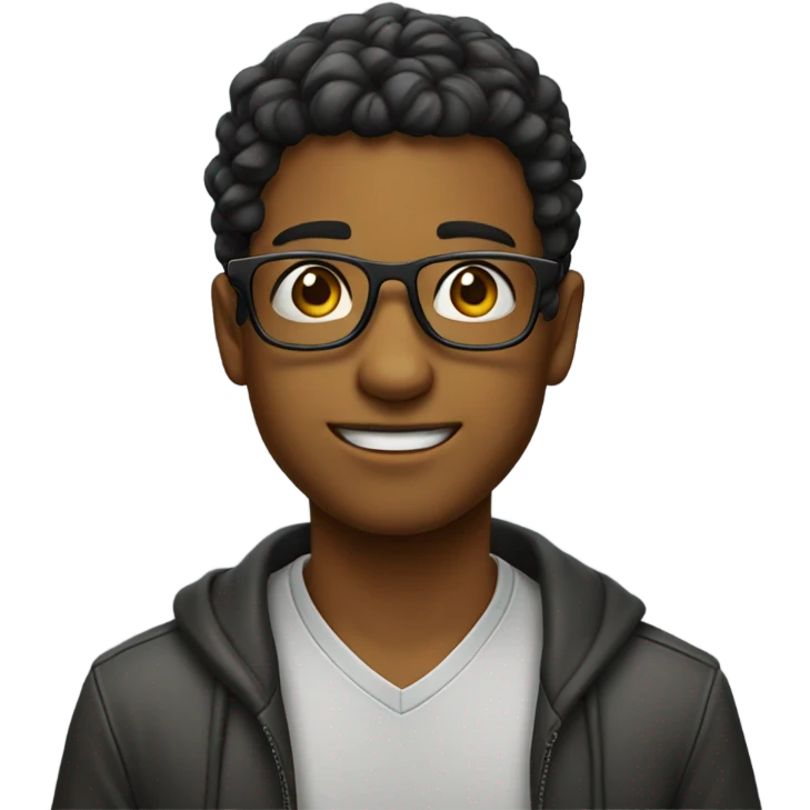 joven con lentes emoji