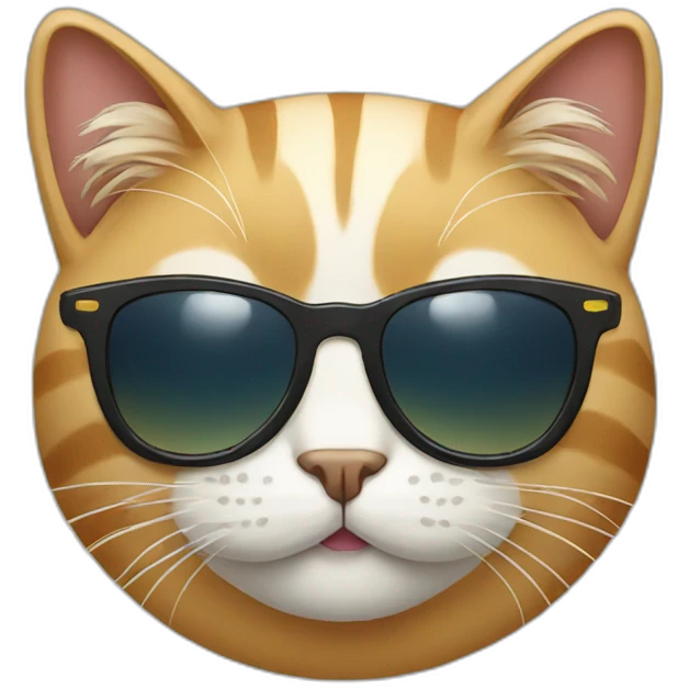 Cat with sunglasses emoji