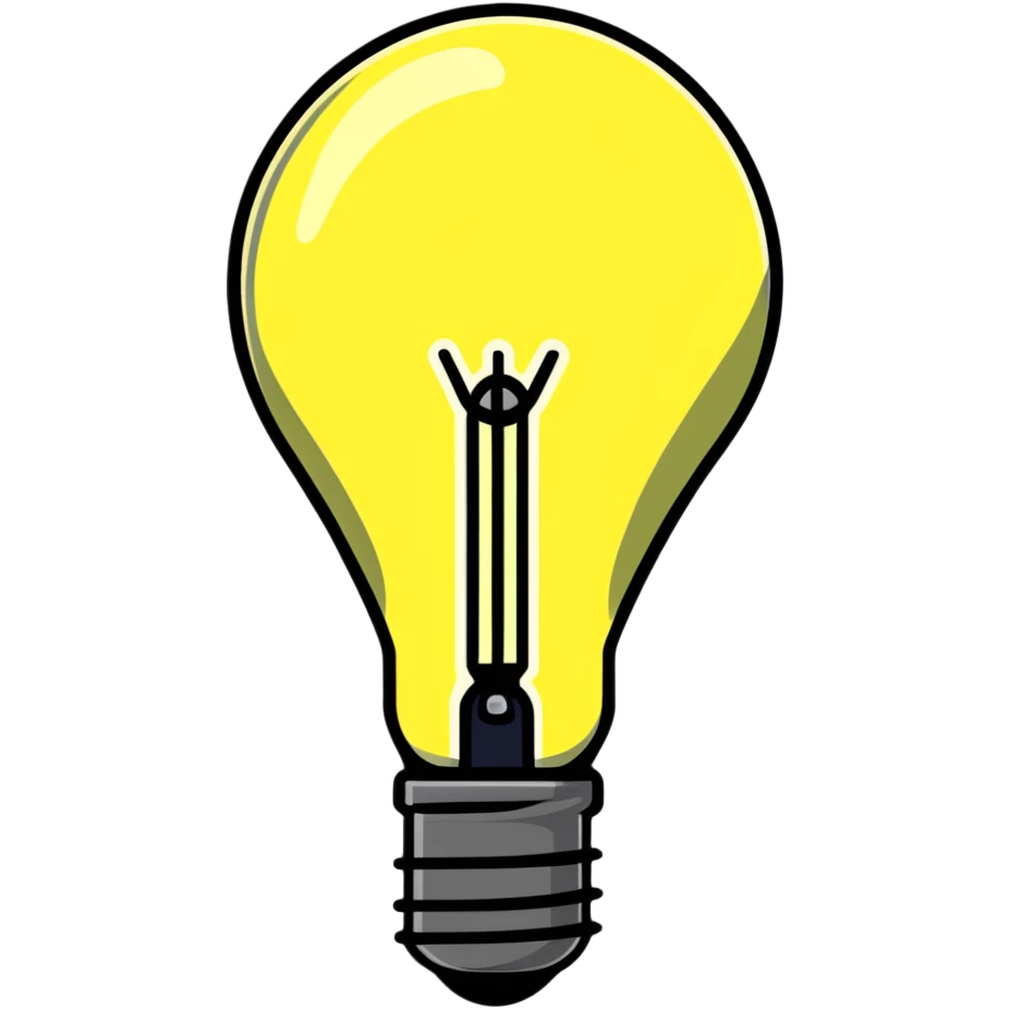 colorful LED light bulb emoji