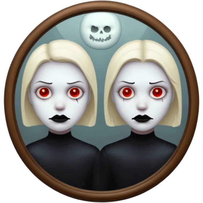 Spooky killer on mirror behind me emoji