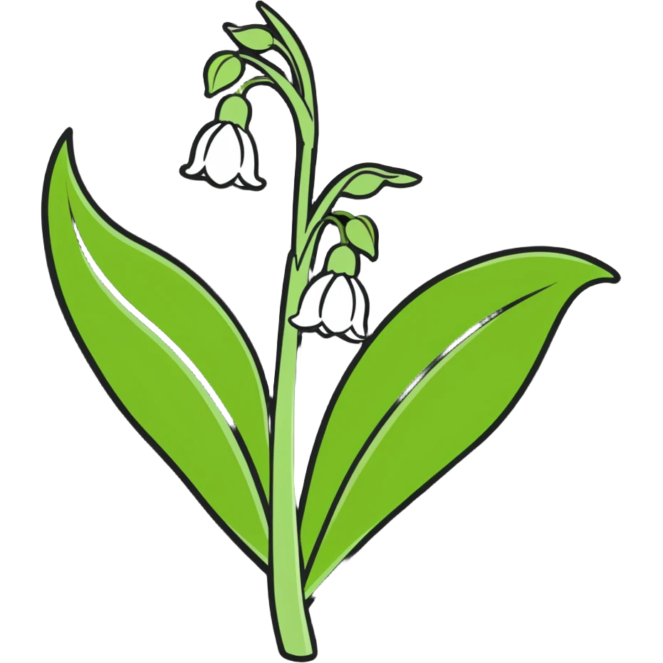 Lily of the valley flower emoji