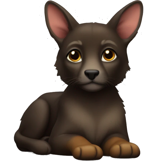 sable (Martes zibellina) lying down facing front view emoji