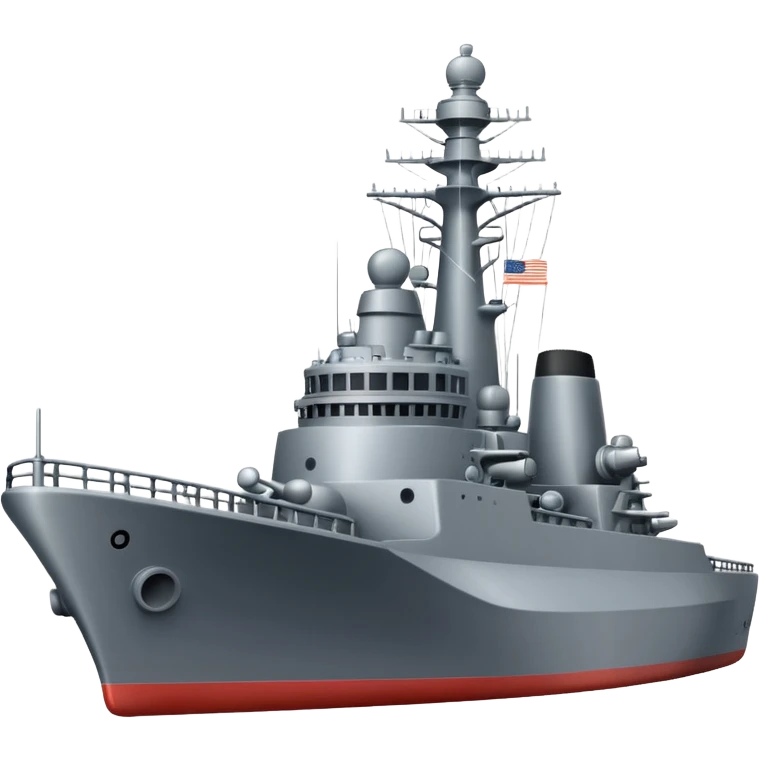 A naval destroyer ship emoji