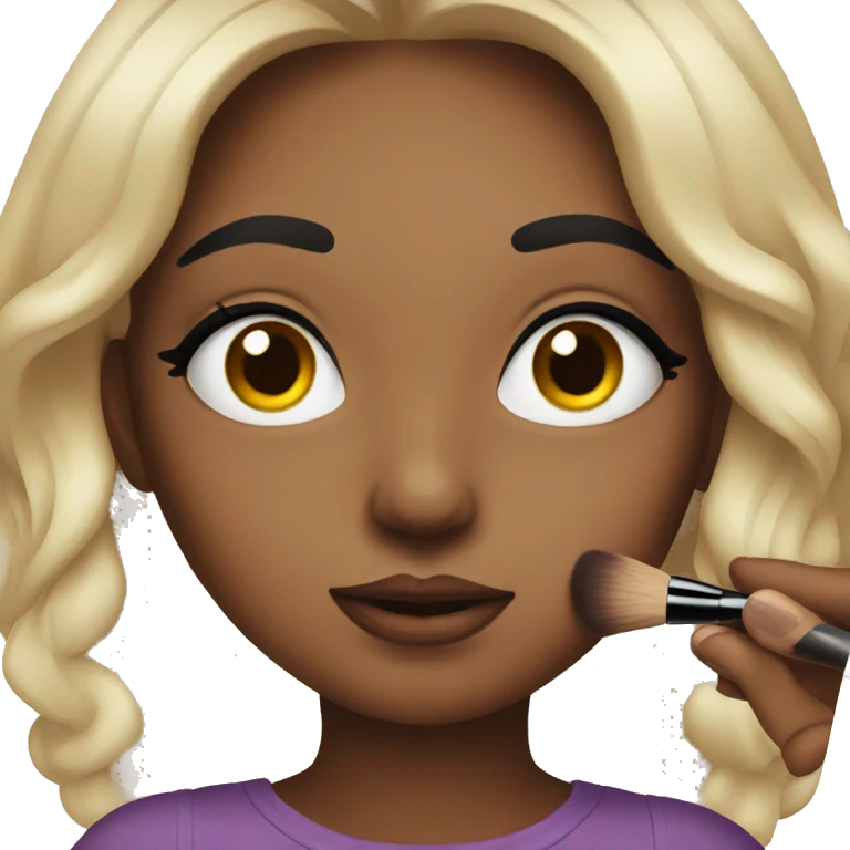 girl doing makeup emoji