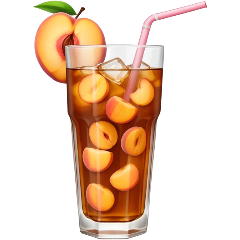 Peach iced tea emoji