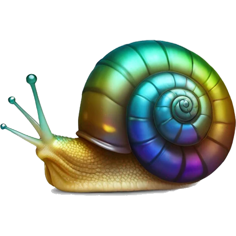 Shiny iridescent snail  emoji