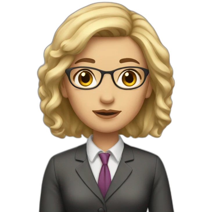 women, dirty blond hair, teacher emoji