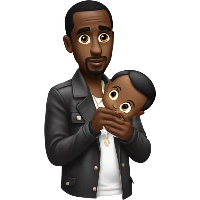 p diddy holding baby oil emoji