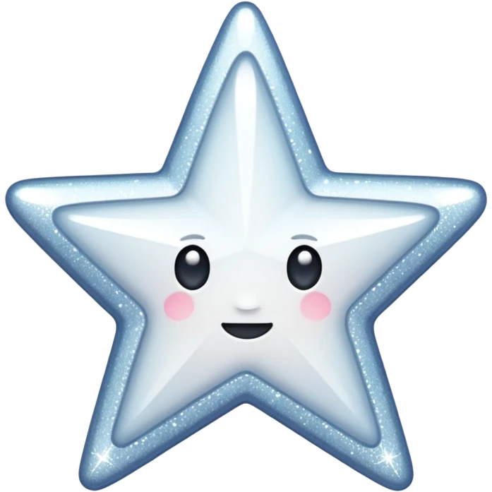 glitter white star emoji