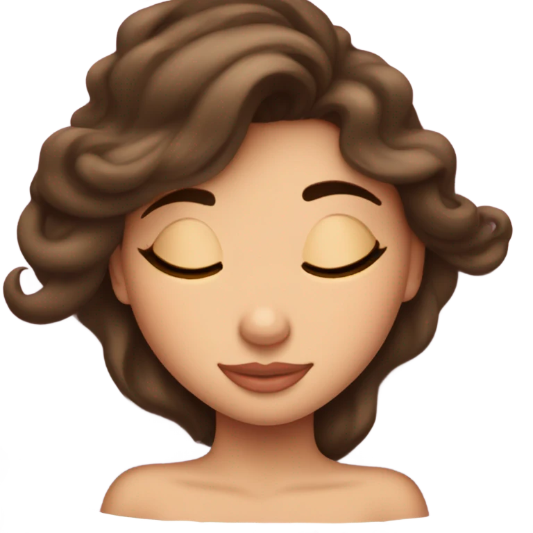 Sleeping brunette beauty Disney emoji