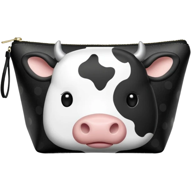 Cow print makeup bag emoji