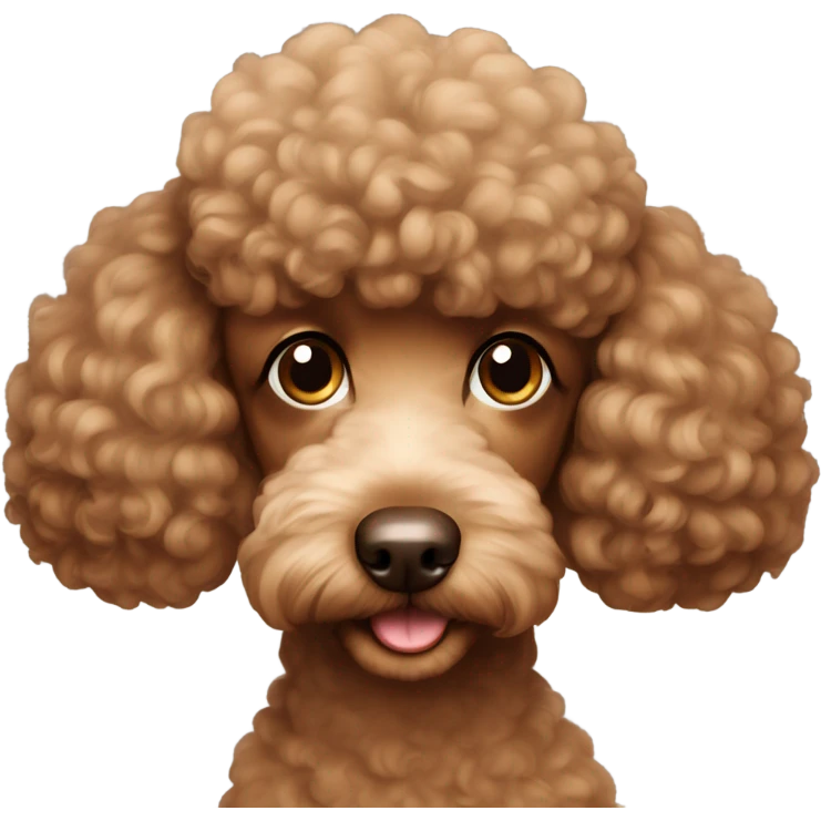 Brown poodle girl emoji