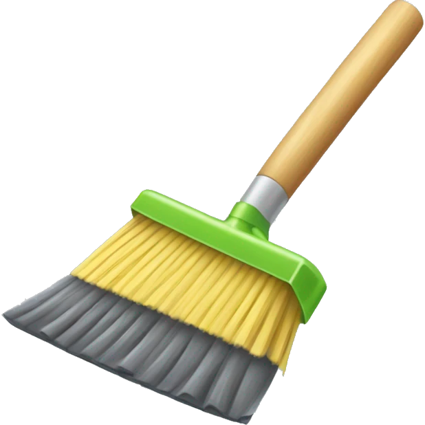 squeegee with a broom's handle emoji