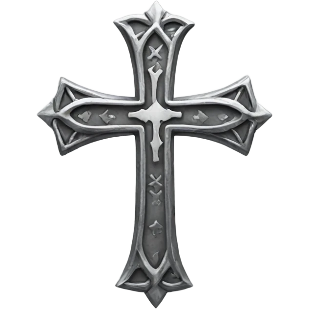 silver gothic cross emoji