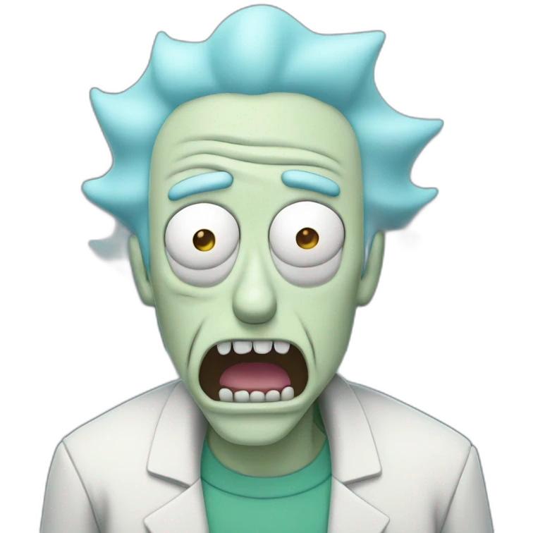 drooling rick from rick and Morty emoji