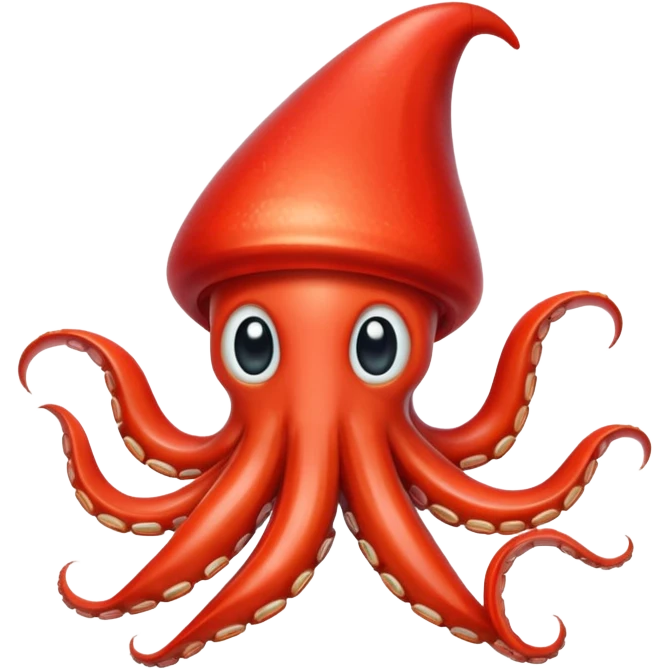 squid, apple emoji style emoji