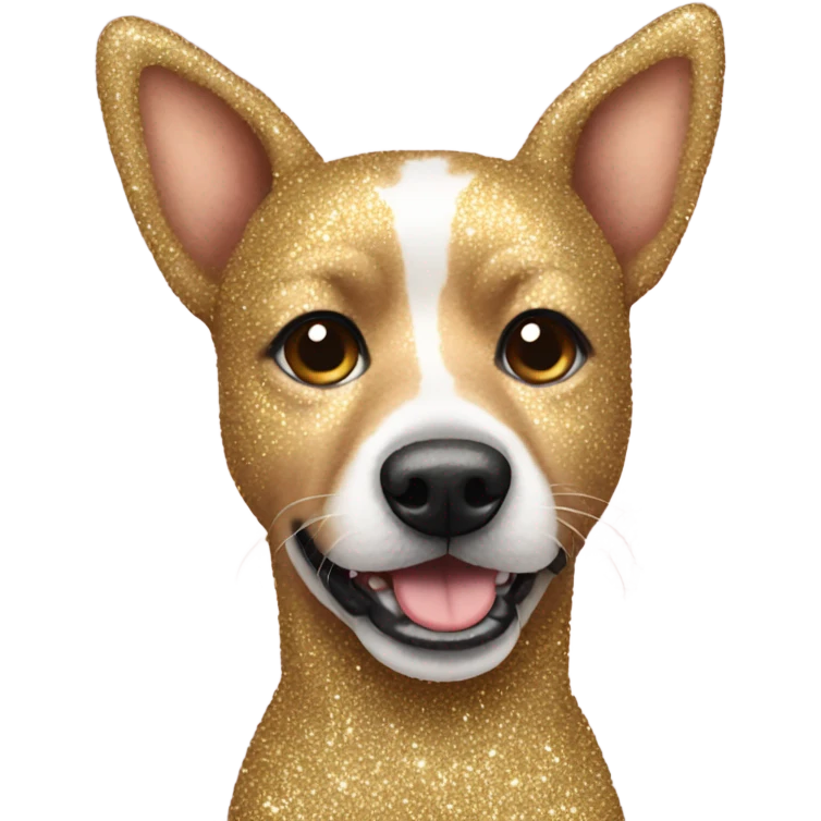 Glitter dog emoji