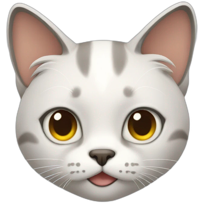 Cat with angle hair emoji