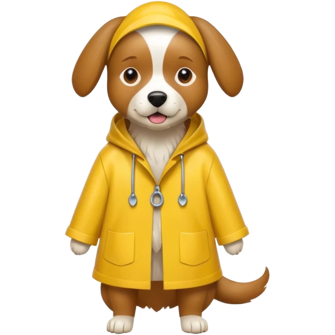 dog in yellow rain coat



 emoji