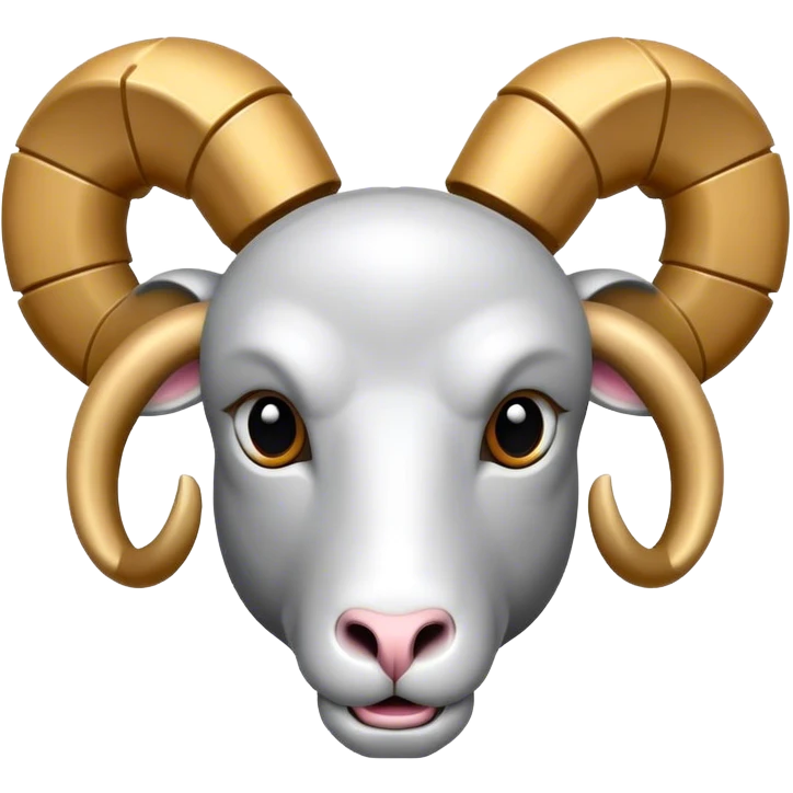 mechanical Ram(Goat) head  emoji