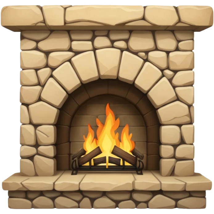 Rustic Stone Fireplace emoji