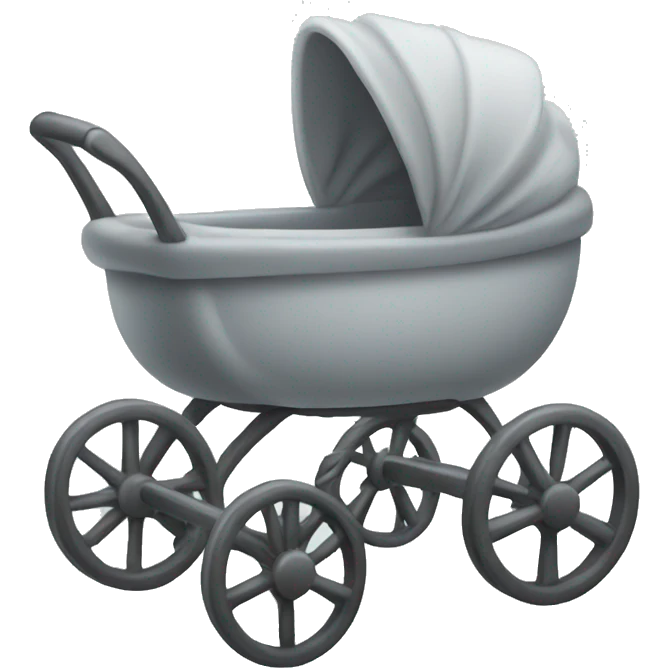 gray neutral baby buggy emoji