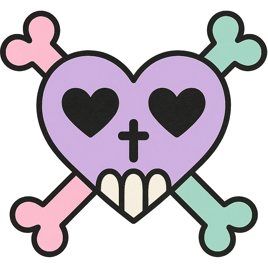 pastel goth black object remove background emoji