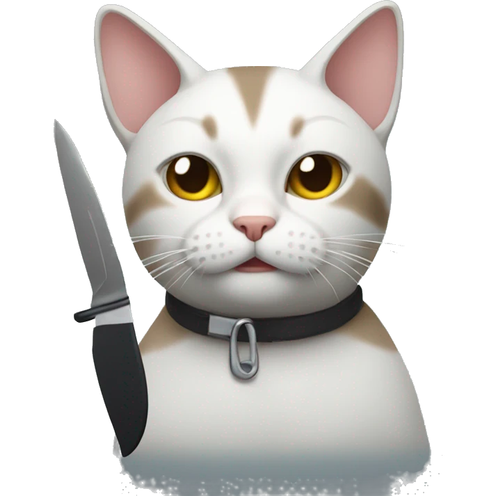 cat with a knife emoji