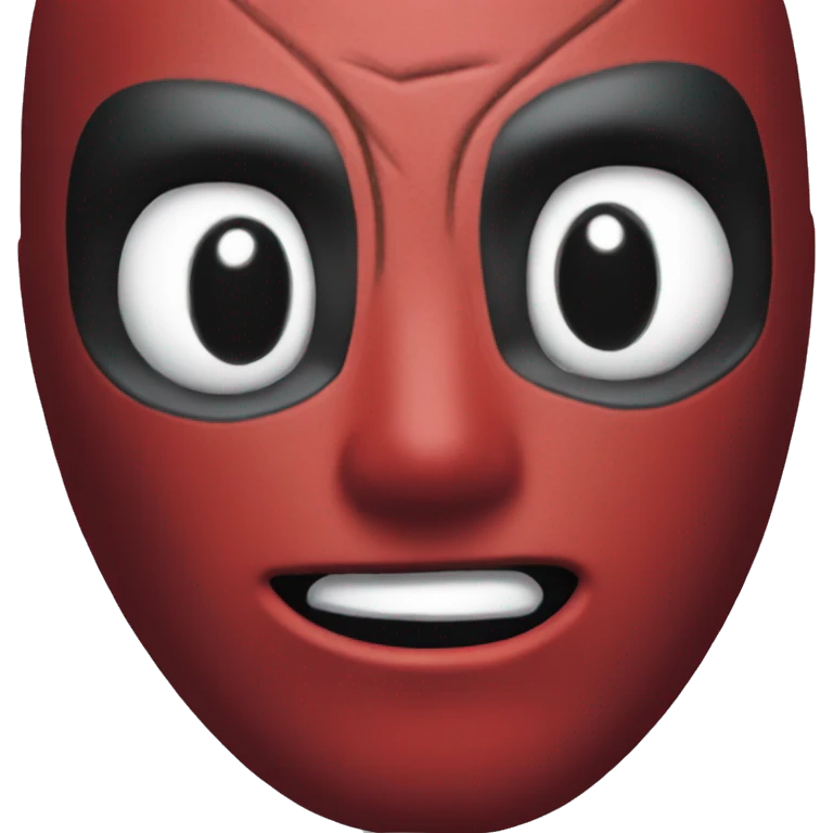 Round deadpool face emoji